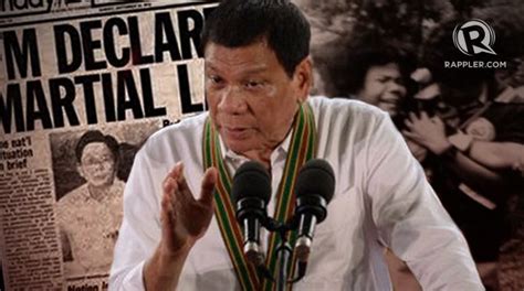 Philippines president Rodrigo Duterete justified martial law over .